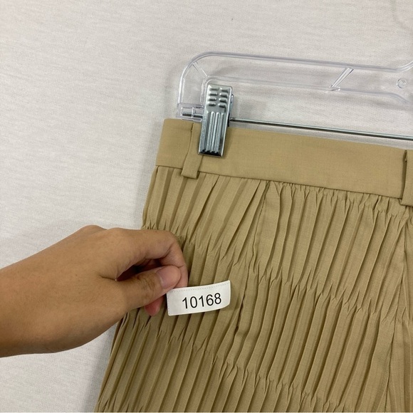 JNBY Camel/Tan Wool Blend Textured Slim Pants size Small - Picture 10 of 10